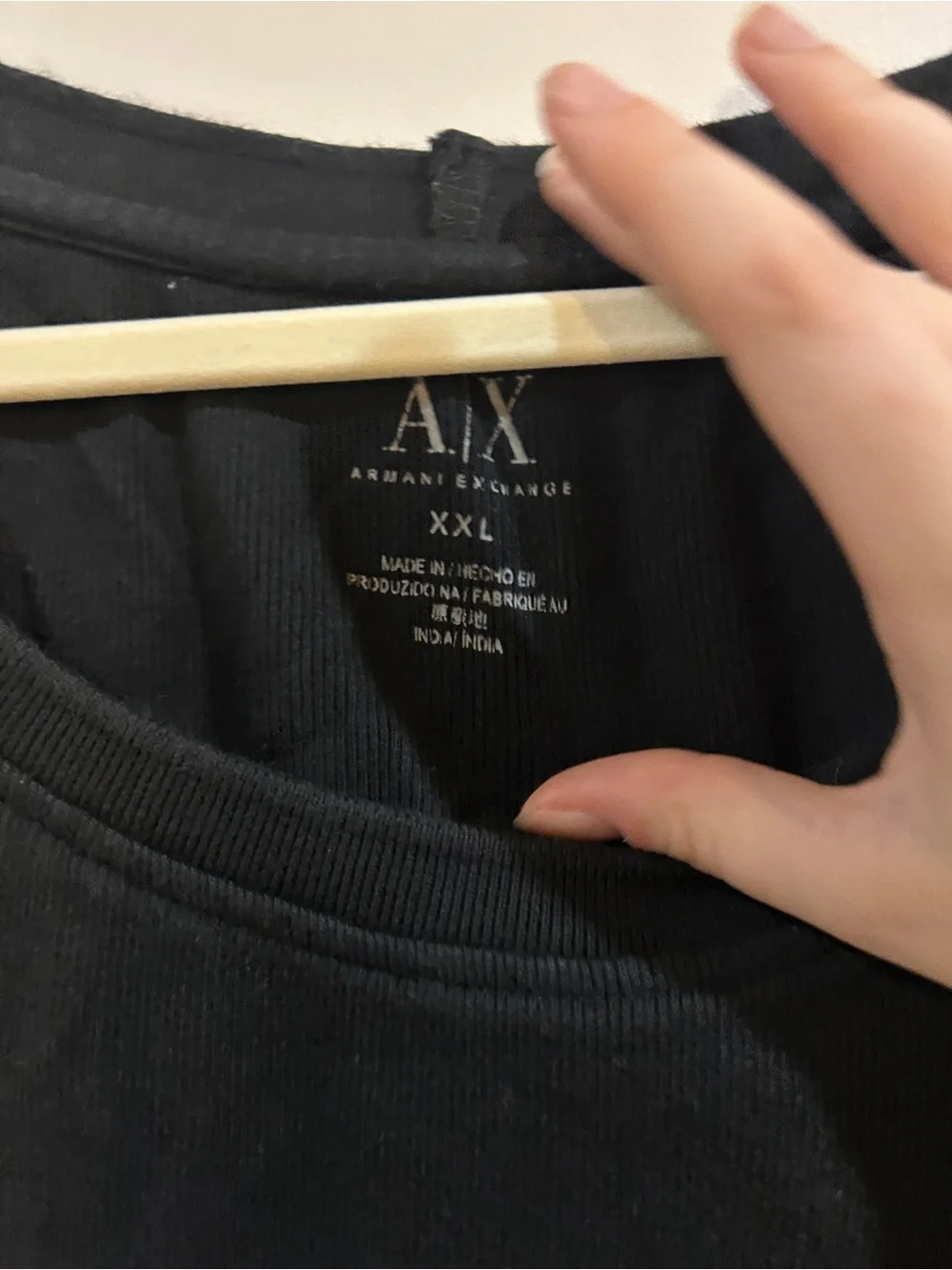 Armani Exchange Black Logo-Trim Sleeveless Tank